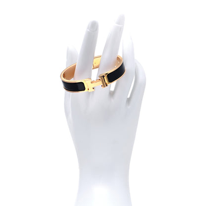 Hermes Enamel Narrow Clic Clac H Bracelet PM Black 2 of 6