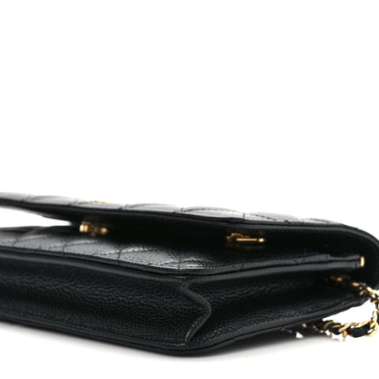 Chanel Caviar Quilted Wallet On Chain WOC Black 9 of 9