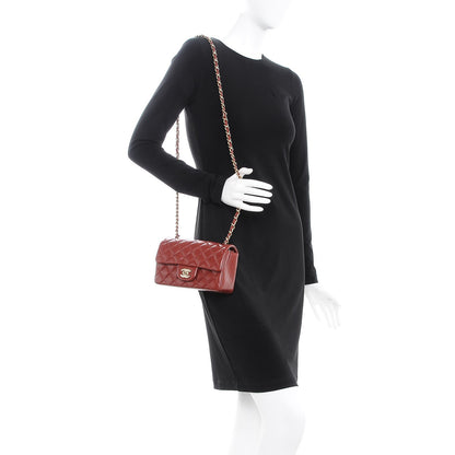 Chanel Lambskin Quilted Mini Rectangular Flap Red 2 of 8