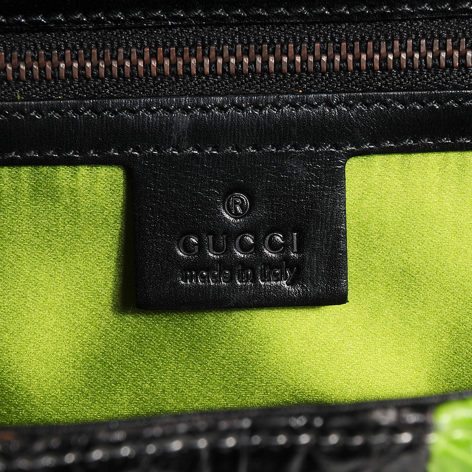 Gucci Crocodile Web Monogram Tom Ford Dragon Tote Dark Brown Green 6 of 7