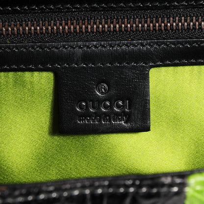 Gucci Crocodile Web Monogram Tom Ford Dragon Tote Dark Brown Green 6 of 7