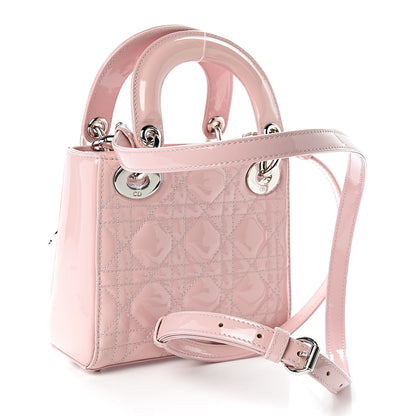 Christian Dior Patent Cannage Mini Lady Dior Pink 3 of 12