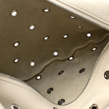 Khaite Pebbled Calfskin Grommet Medium Olivia Hobo Dark Ivory 5 of 9