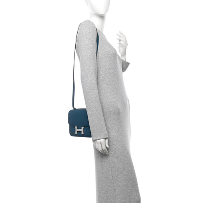 Hermes Swift Constance Verso 18 Colvert Bleu Lin 2 of 11