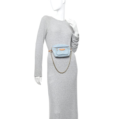 Louis Vuitton Monogram Denim Mini Bumbag Sky Blue 2 of 9