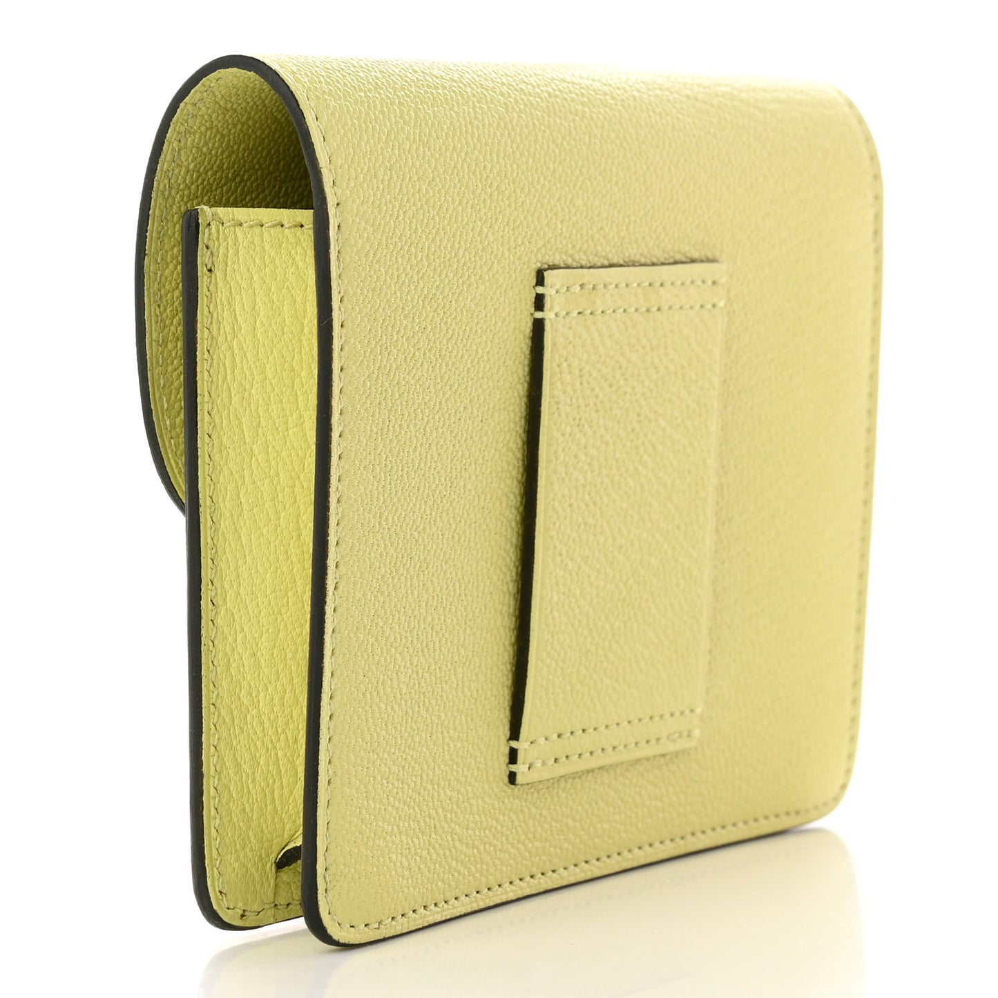 Chevre Mysore Roulis Slim Wallet Jaune Poussin