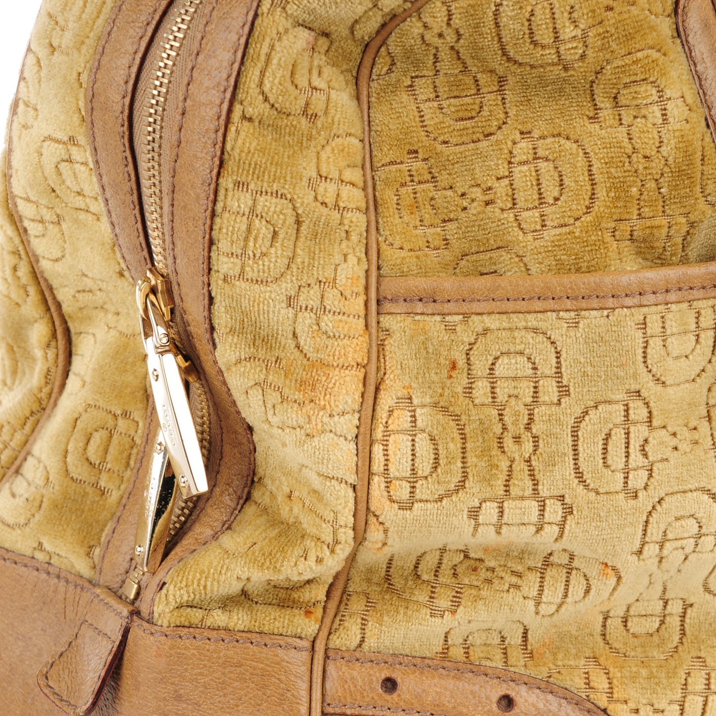 Velour Glam Tote Brown