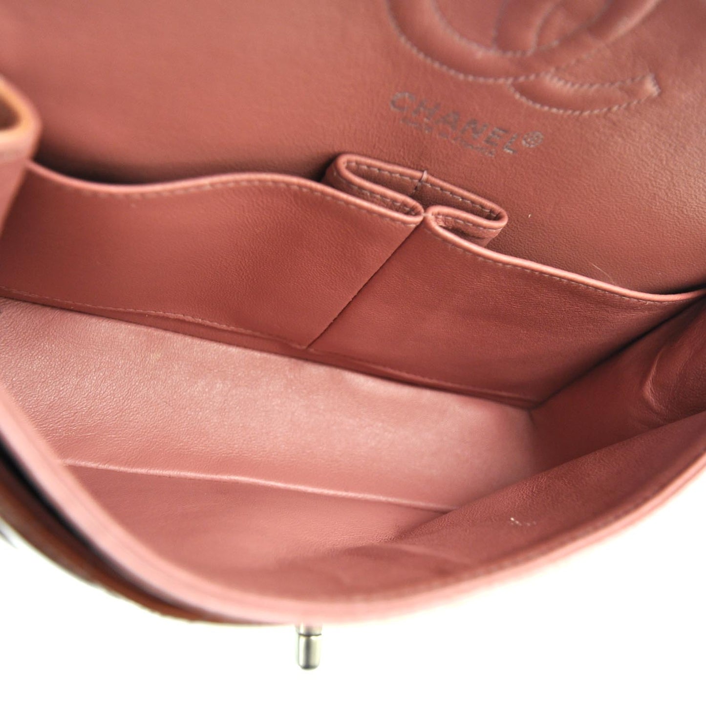 Patent Quilted Small Double Flap Pink SHW