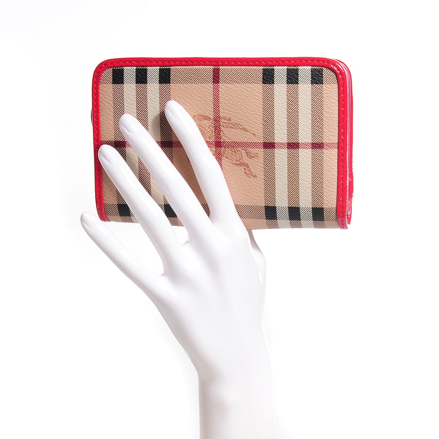 Haymarket Check Balmore Zip Around Wallet Bright Rose