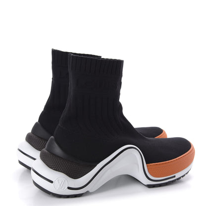 Louis Vuitton Stretch Textile LV Archlight Sneaker Boots 39 Black Orange 4 of 9