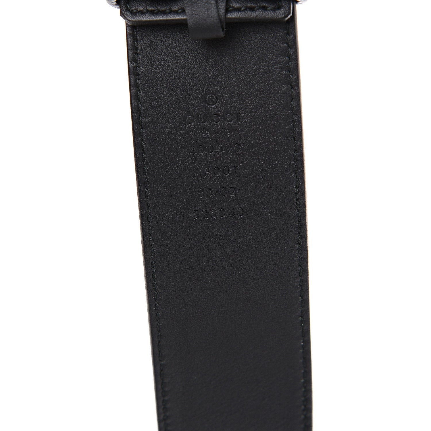 Gucci Calfskin Double G 40mm Belt 80 32 Black 4 of 5