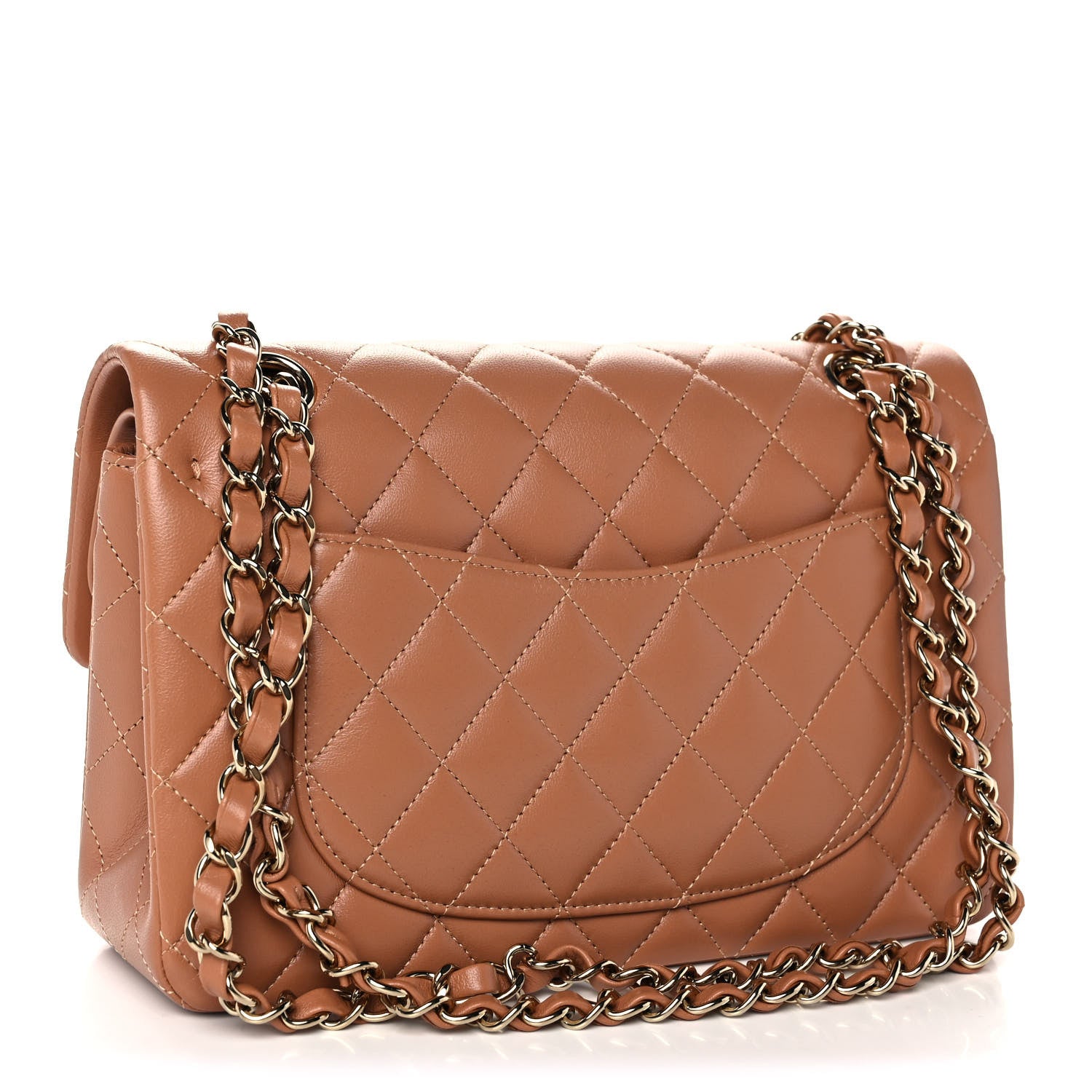 Chanel Lambskin Quilted Small Double Flap Brown 3 of 12