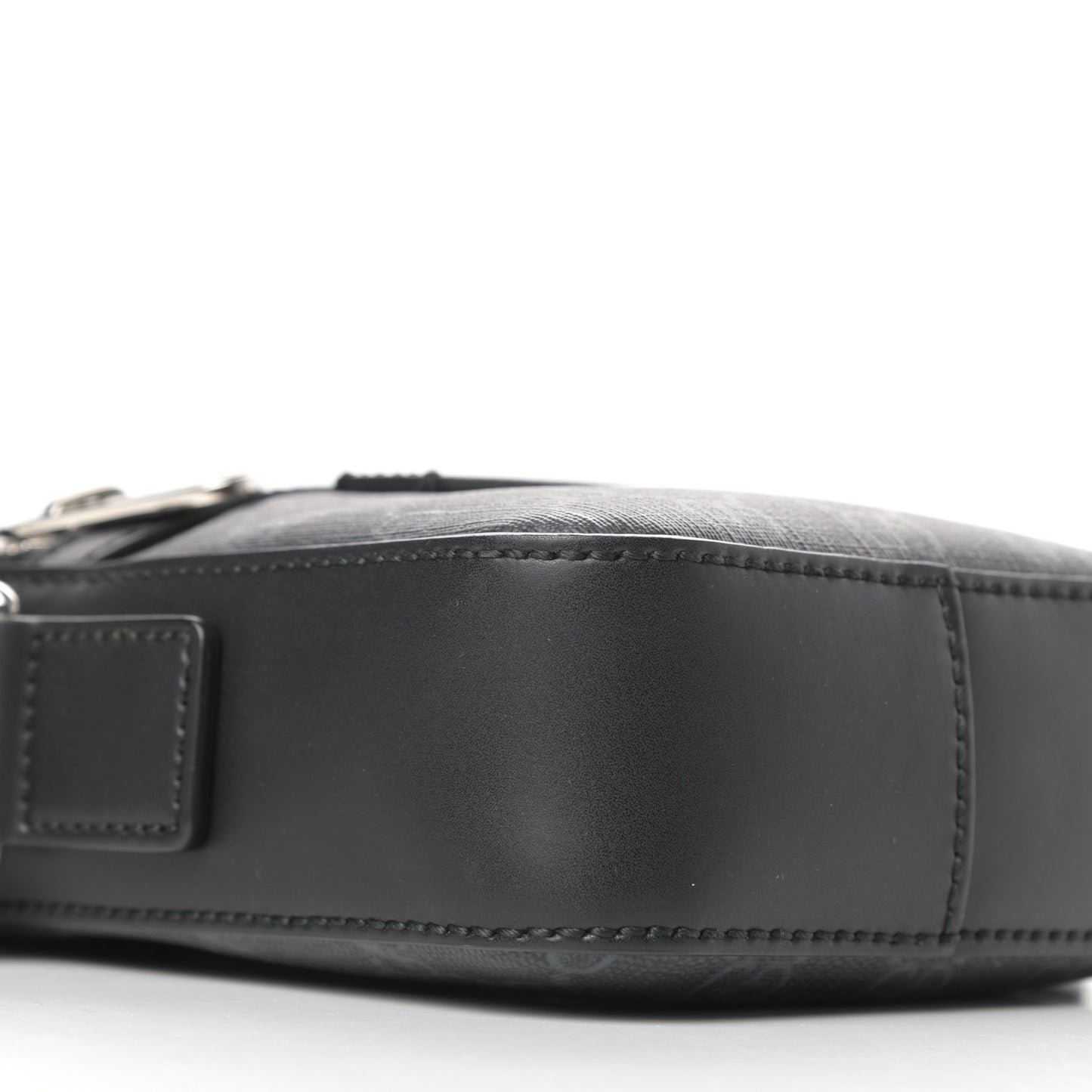GG Supreme Monogram Appia Calfskin Web Small Camera Messenger Bag Grey