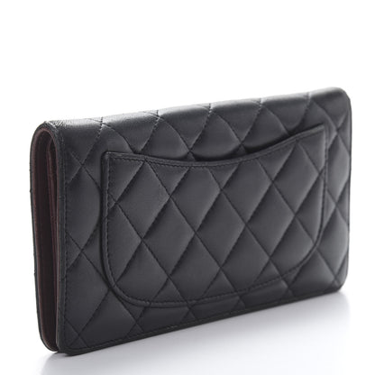 Chanel Lambskin Quilted Yen Wallet Black 3 of 11