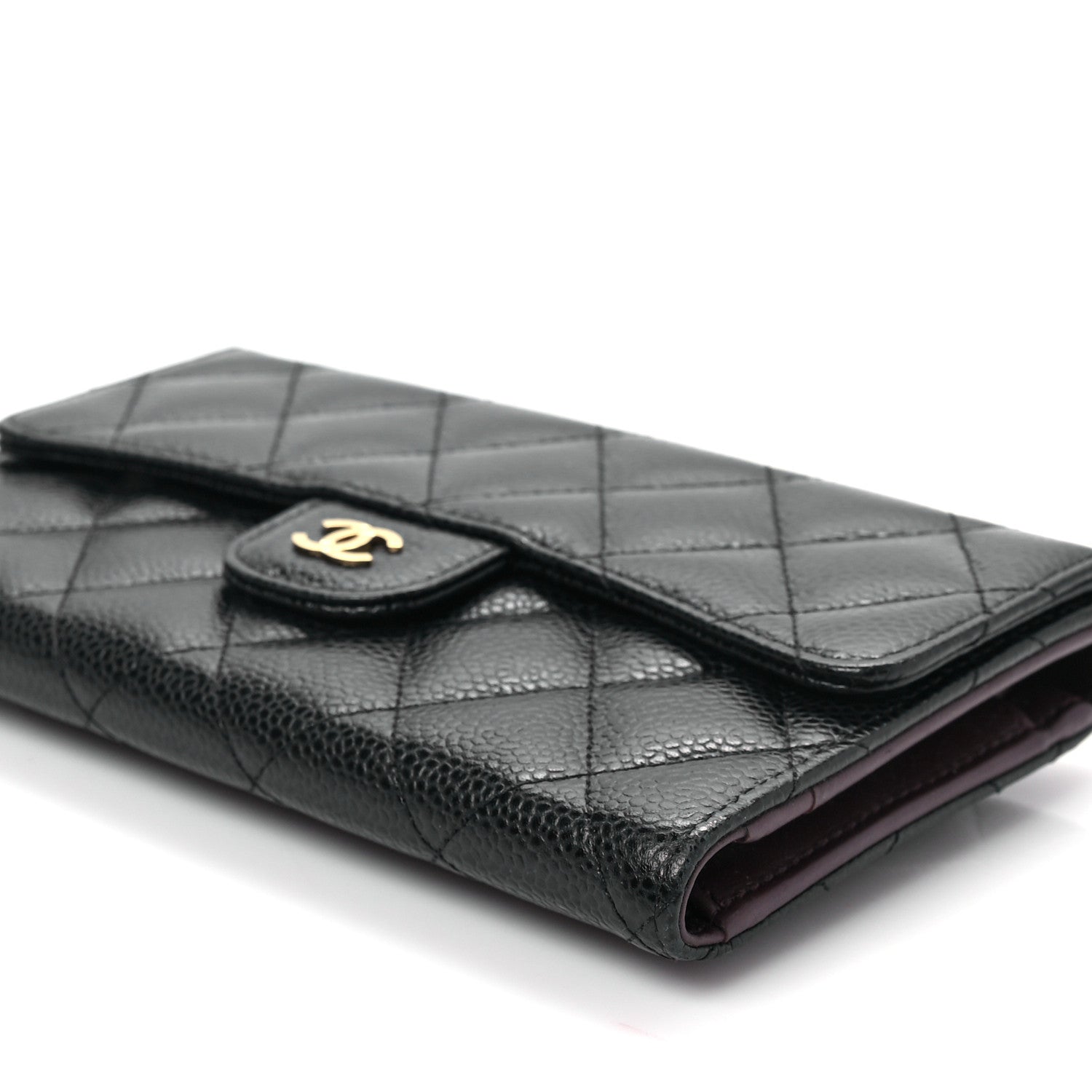 Chanel Caviar Quilted Large Flap Wallet Black 8 of 10