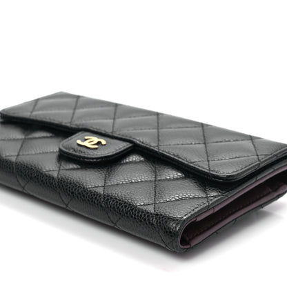 Chanel Caviar Quilted Large Flap Wallet Black 8 of 10