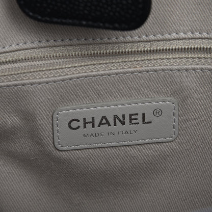 Chanel Glazed Calfskin Small Deauville Tote Black 6 of 7