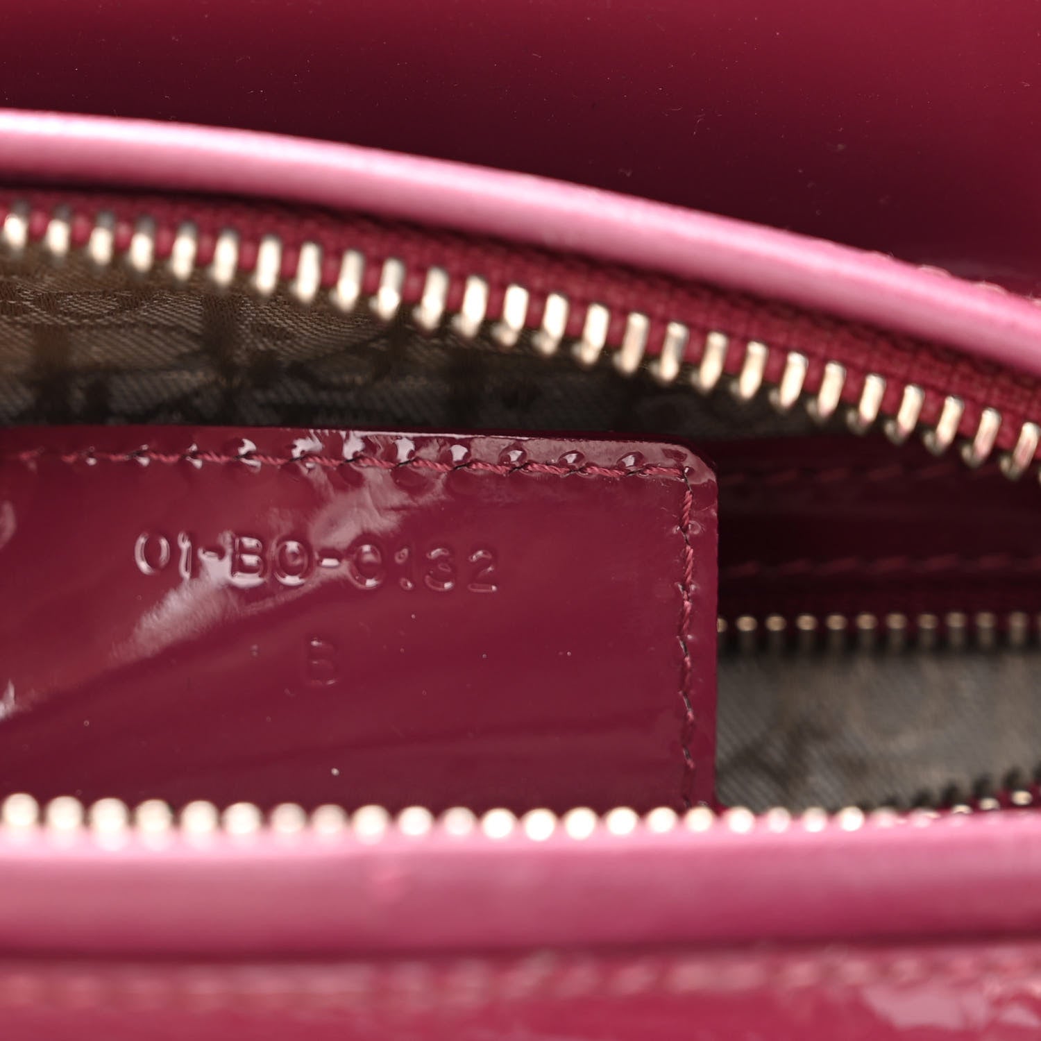 Christian Dior Patent Cannage Medium Lady Dior Dark Pink 8 of 12