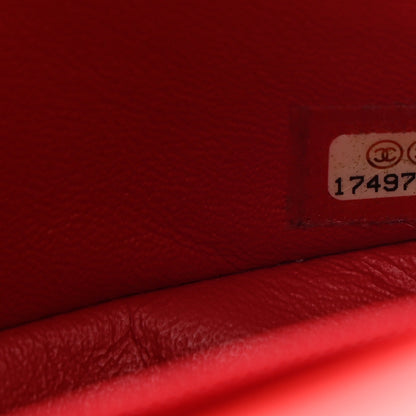 Chanel Lambskin Quilted Mini Rectangular Flap Red 7 of 11