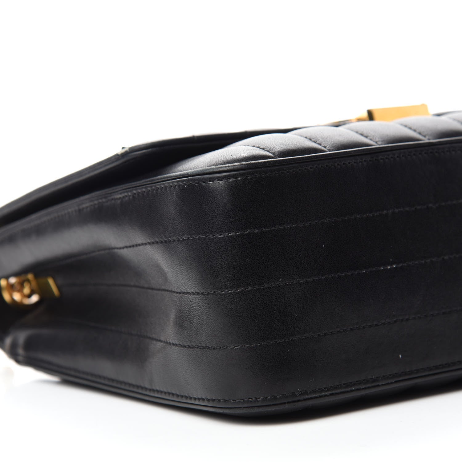 Saint Laurent Lambskin Matelasse Monogram Large Vicky Chain Bag Black 6 of 14