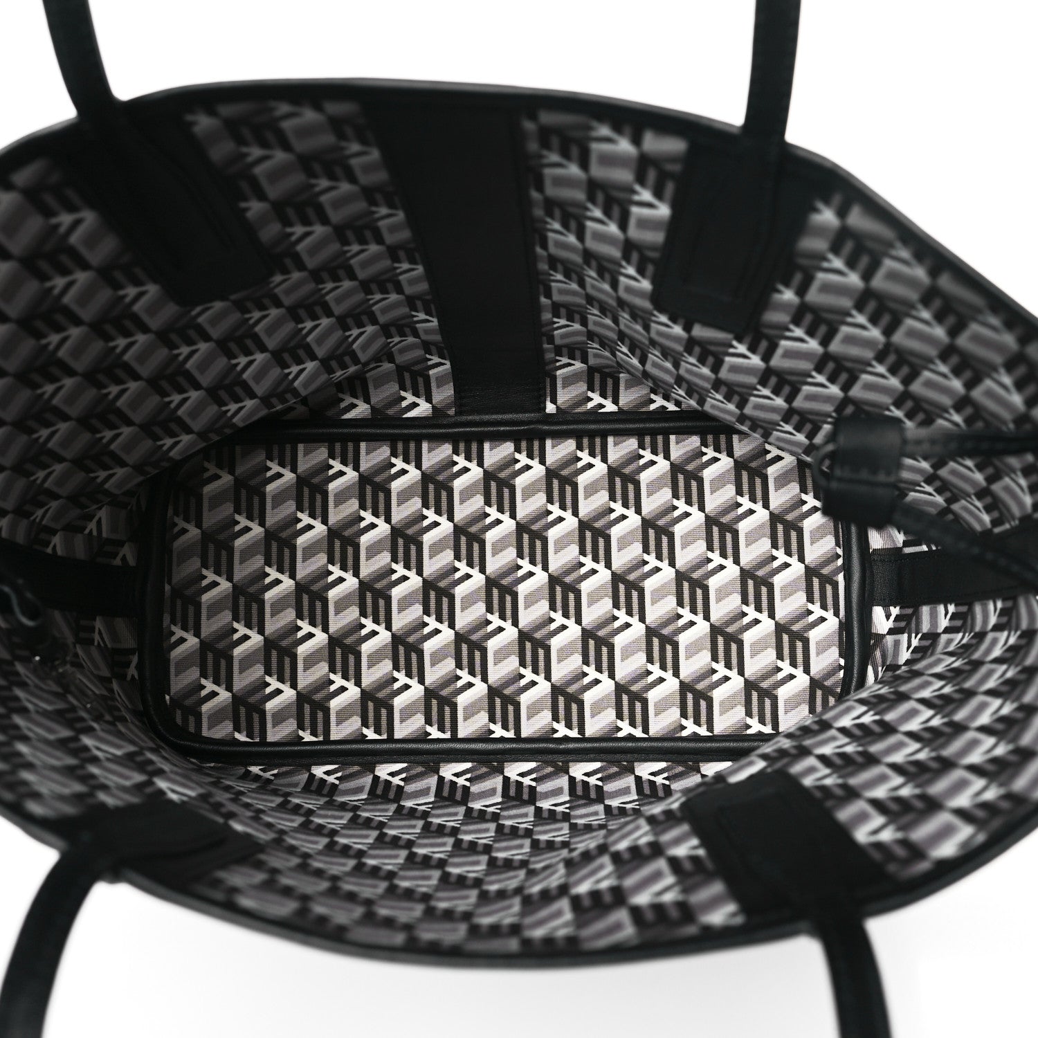 MCM Visetos Small Liz Reversible Shopper Tote Black 8 of 14