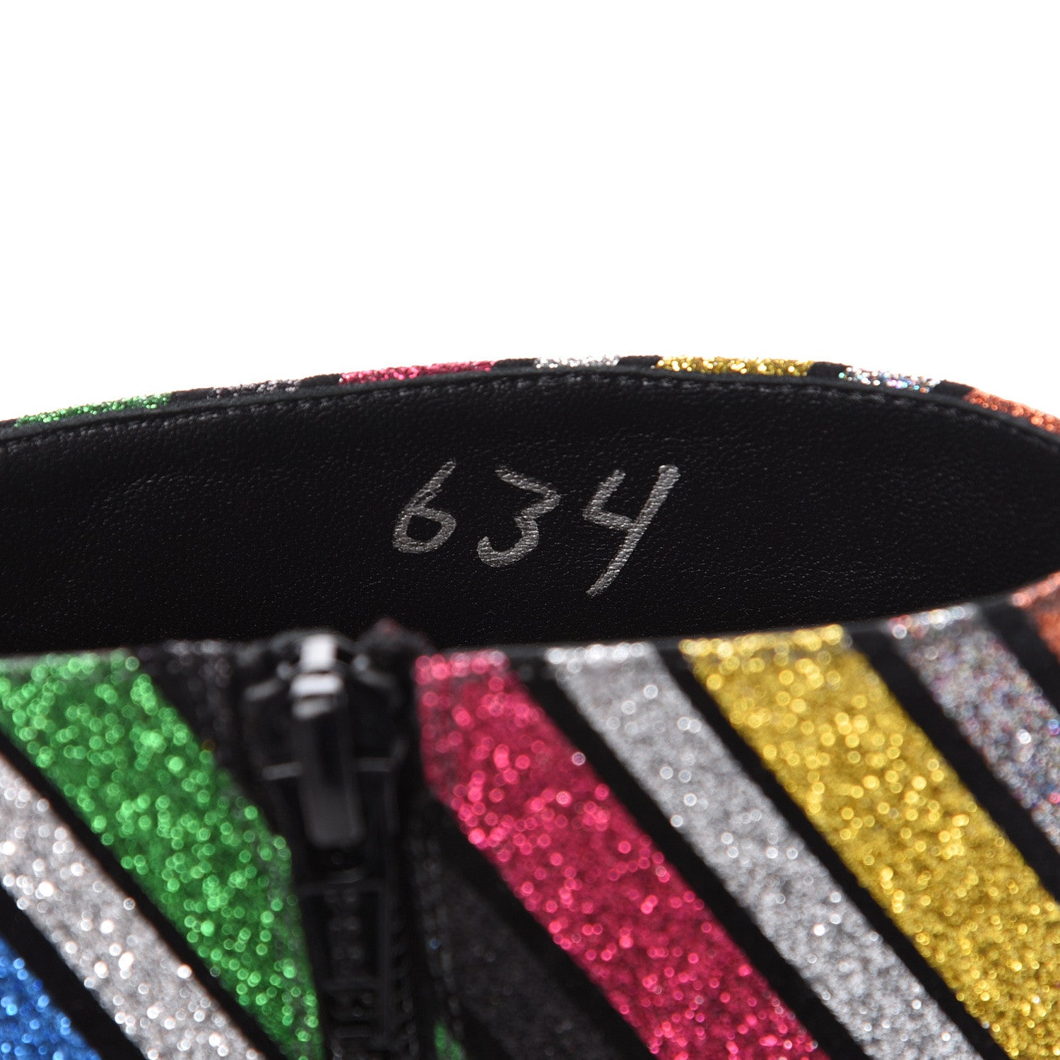Christian Louboutin Suede Stripyglitter So Kate Booty 100 Ankle Boots 36 Multi 8 of 10