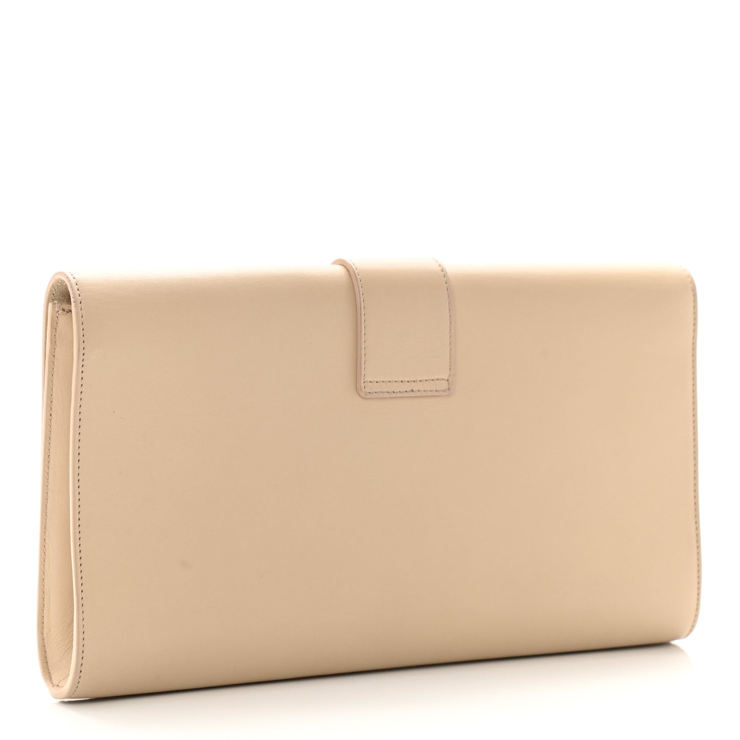 Calfskin Classic Y Ligne Clutch Light Beige