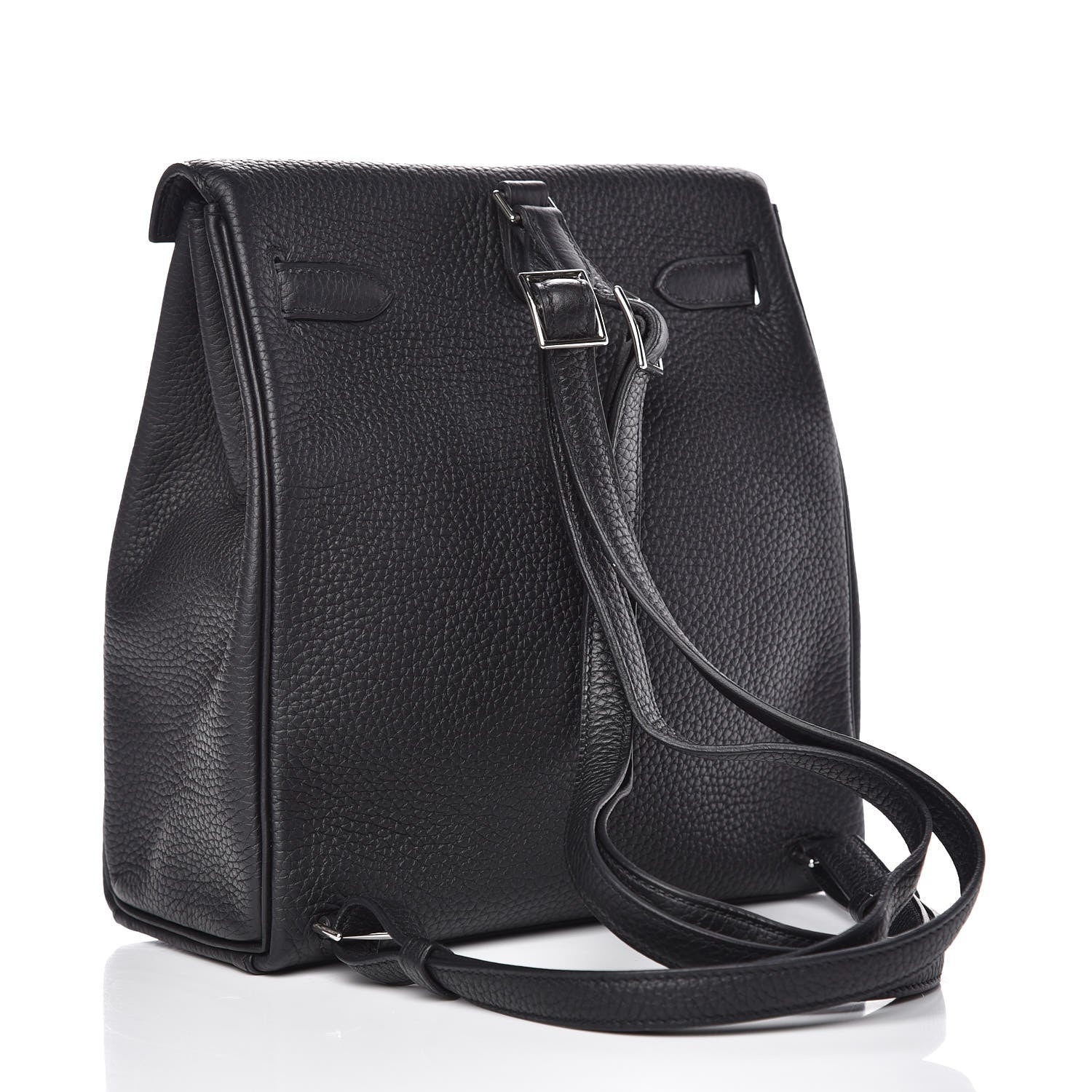 Hermes Taurillon Clemence Kelly Ado Backpack Black 3 of 25