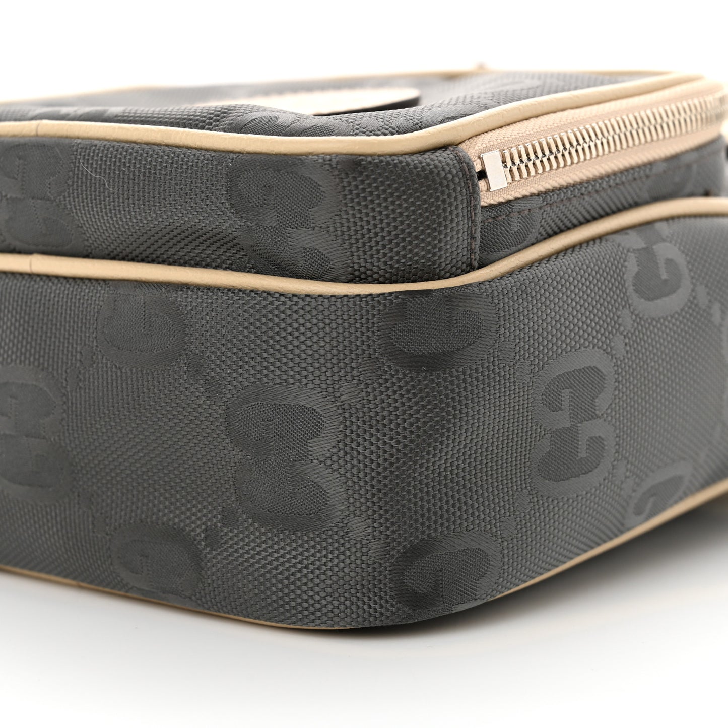 Econyl Nylon Monogram Off The Grid Shoulder Bag Graphite Grey New Plaster