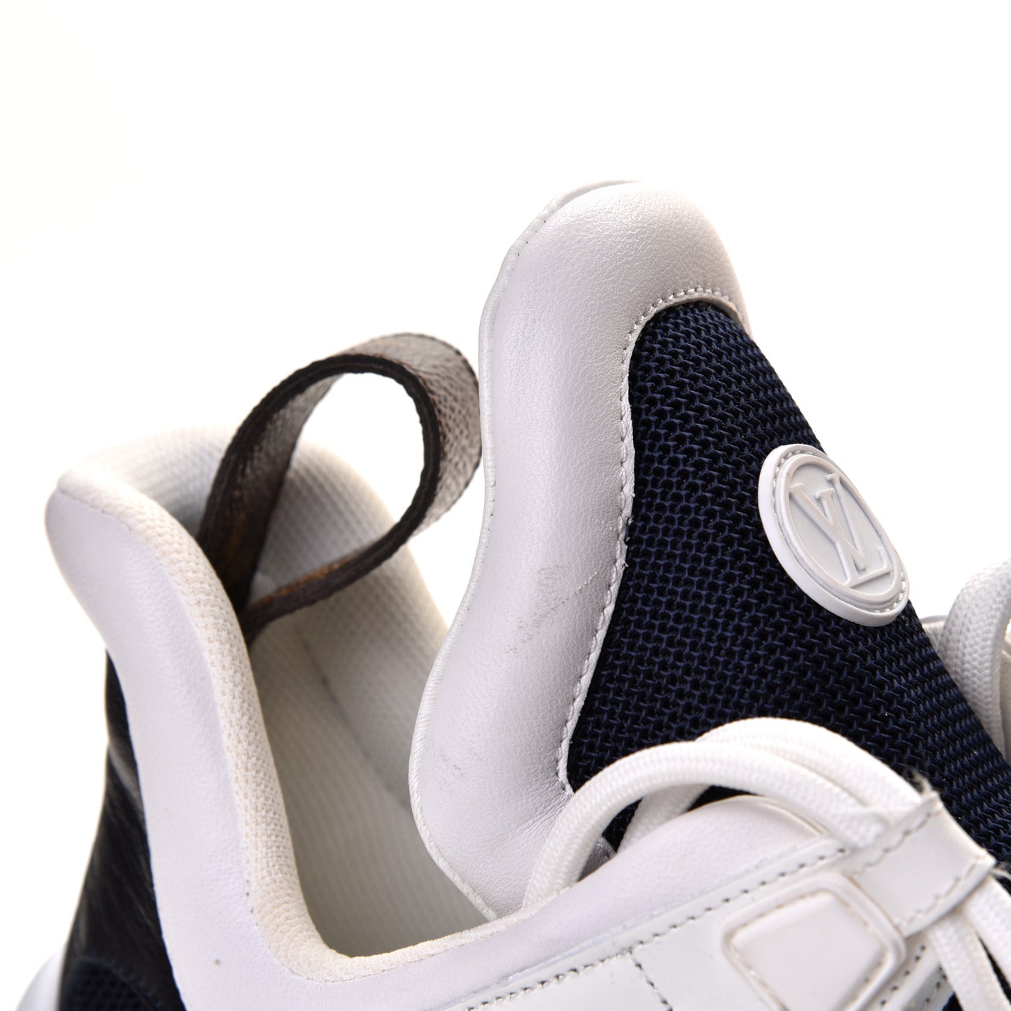 Calfskin Technical Nylon LV Archlight Sneakers 41 Marine