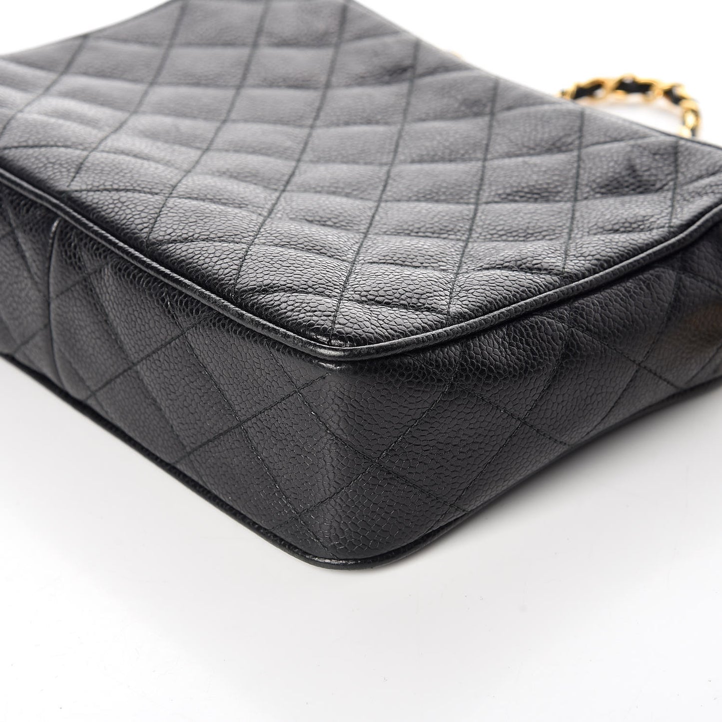 Caviar Quilted Camera Case Black