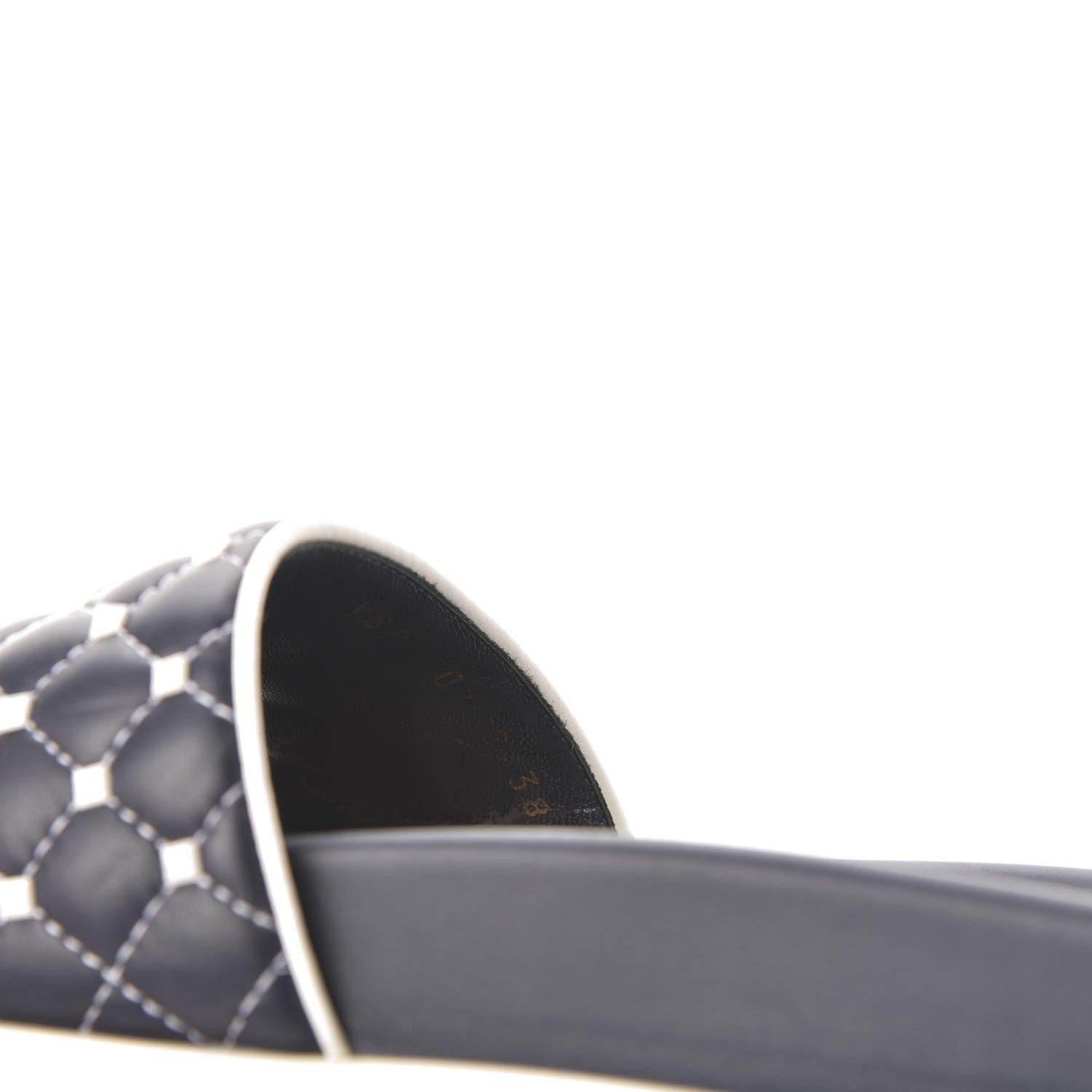 Valentino Garavani Nappa Free Rockstud Spike Pool Slide Sandals 38 Marine 8 of 8
