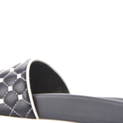 Valentino Garavani Nappa Free Rockstud Spike Pool Slide Sandals 38 Marine 8 of 8