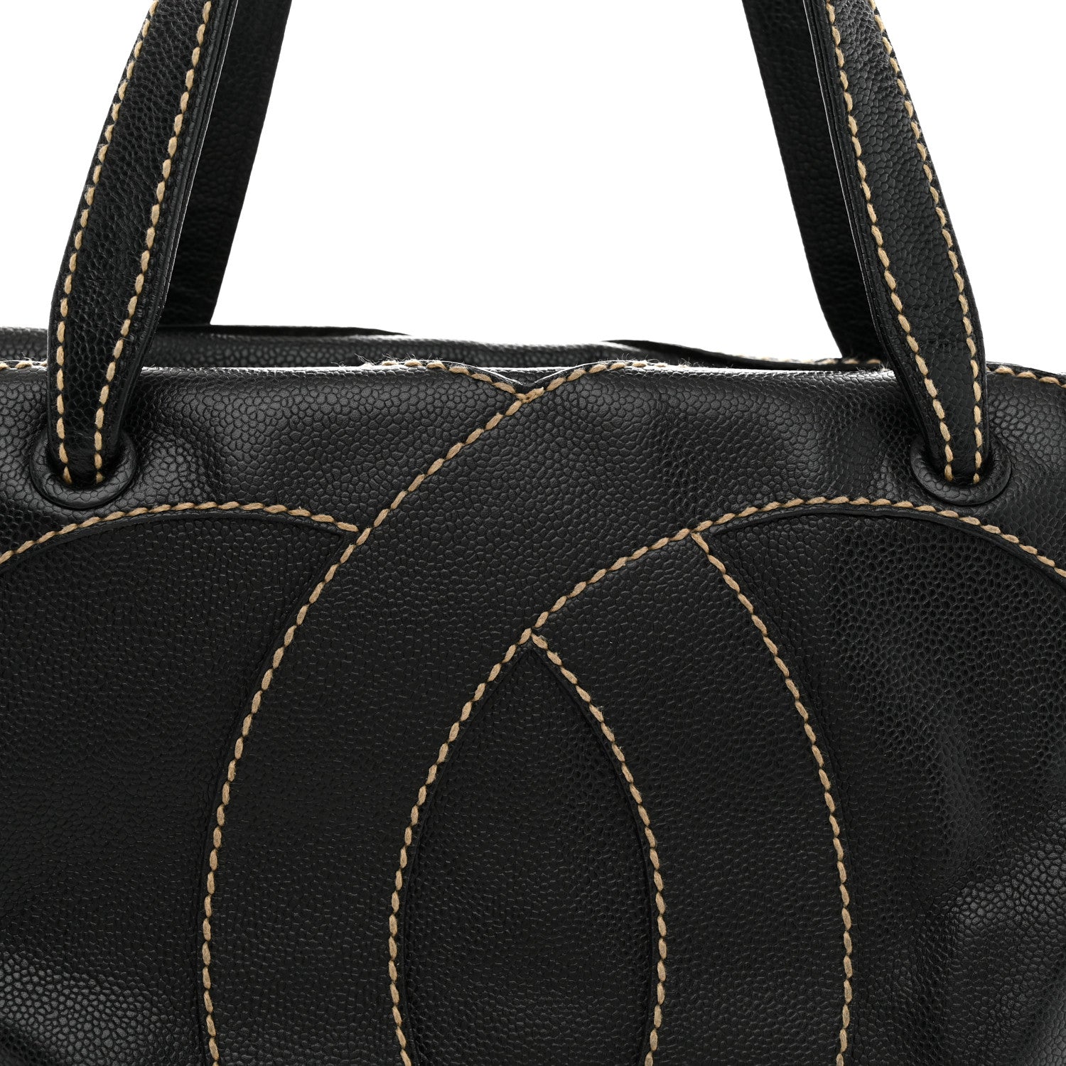 Chanel Caviar CC Stitched Medium Tote Black 8 of 11