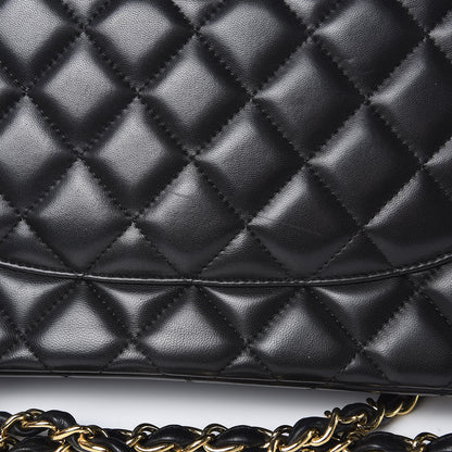 Chanel Lambskin Quilted Jumbo Double Flap Black 14 of 14