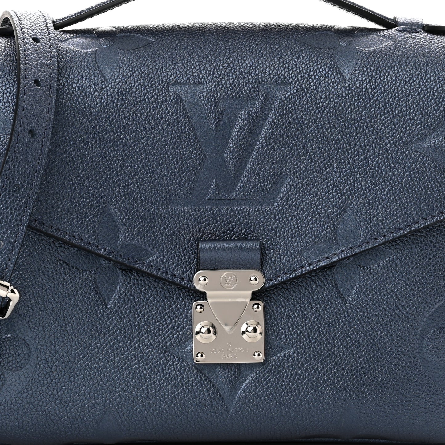 Metallic Empreinte Monogram Giant Pochette Metis Navy Nacre