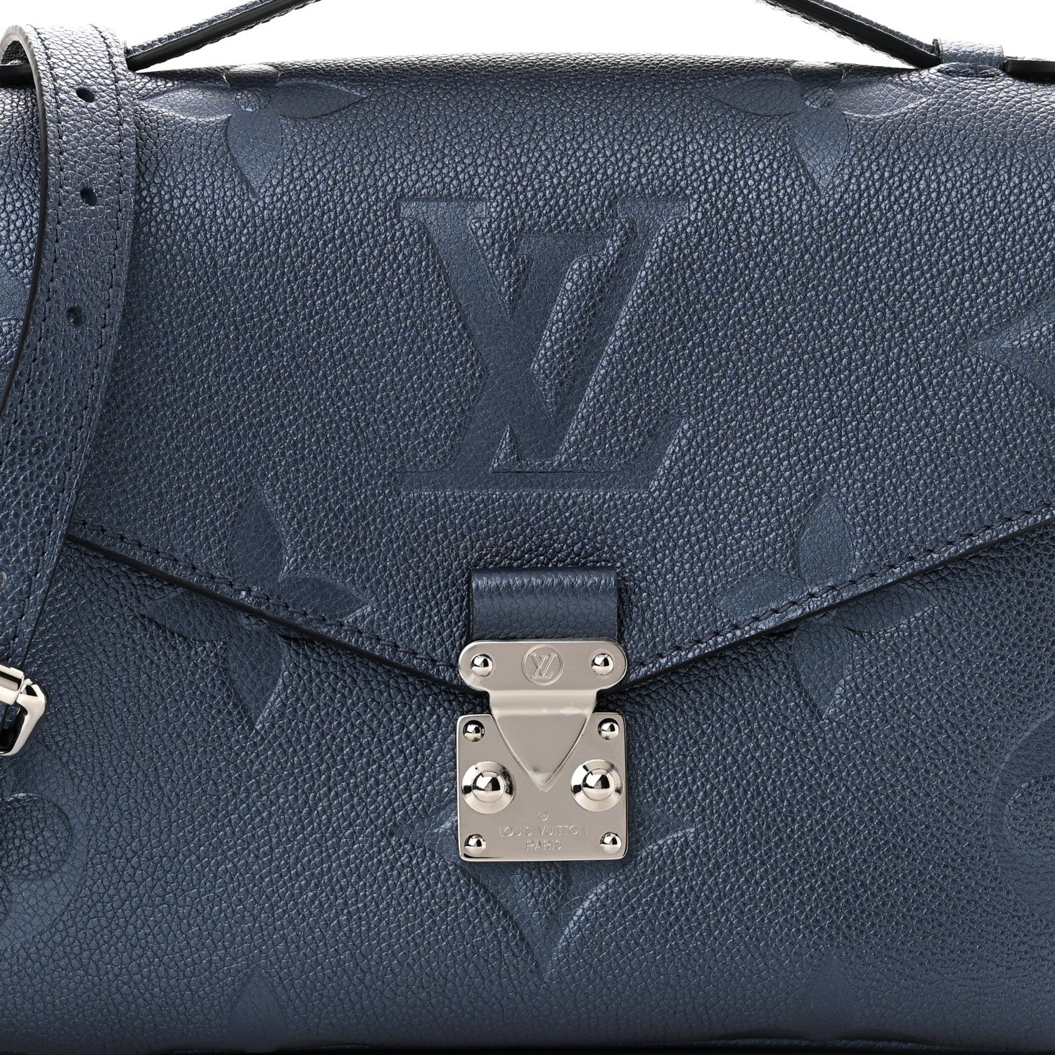 Louis Vuitton Metallic Empreinte Monogram Giant Pochette Metis Navy Nacre 7 of 10