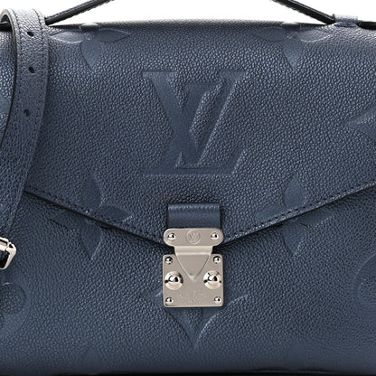 Louis Vuitton Metallic Empreinte Monogram Giant Pochette Metis Navy Nacre 7 of 10