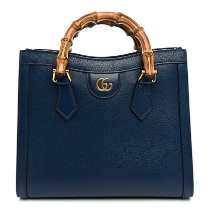 Gucci Textured Dollar Calfskin Web Small Diana Tote Bag Royal Crop 1 of 11