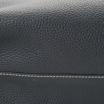 Hermes Taurillon Clemence Double Sens 36 Reversible Tote Bleu Lin Bleu Obscur 16 of 16
