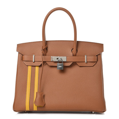 Hermes Togo Swift Officier Birkin 30 Gold Ambre 1 of 33