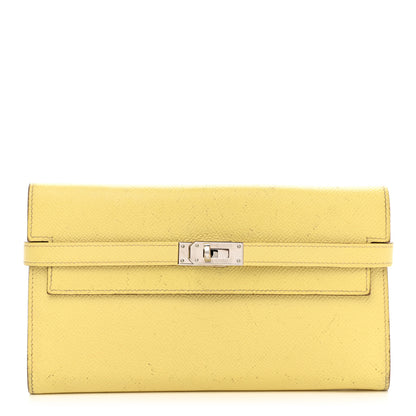 Hermes Epsom Kelly Longue Wallet Soufre 1 of 14