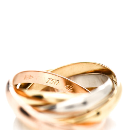 Cartier 18K Pink Yellow White Gold Five Band Les Must De Cartier Trinity Ring 49 4.75 4 of 4