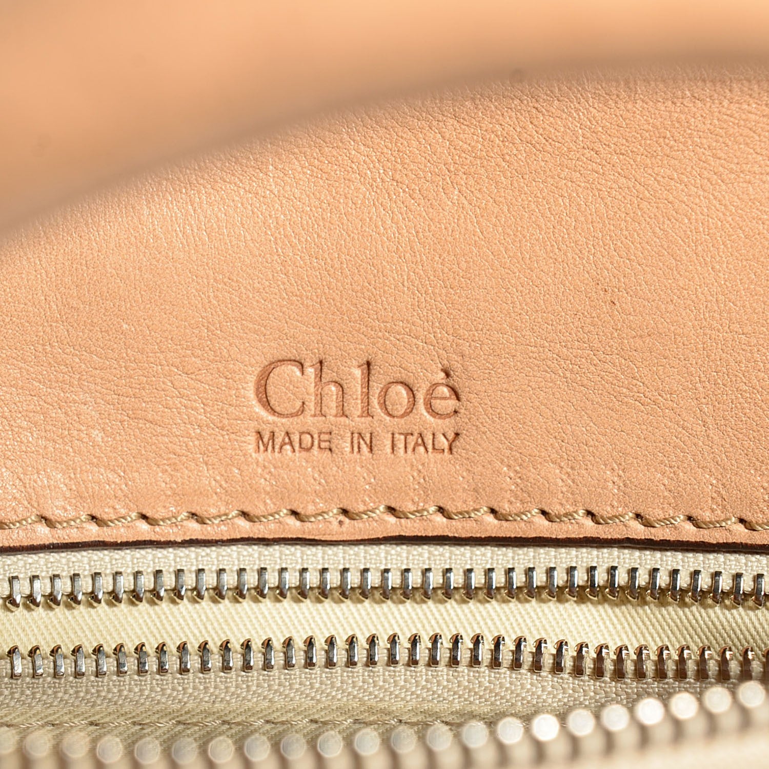 Chloe Calfskin Edith Satchel Beige 6 of 7