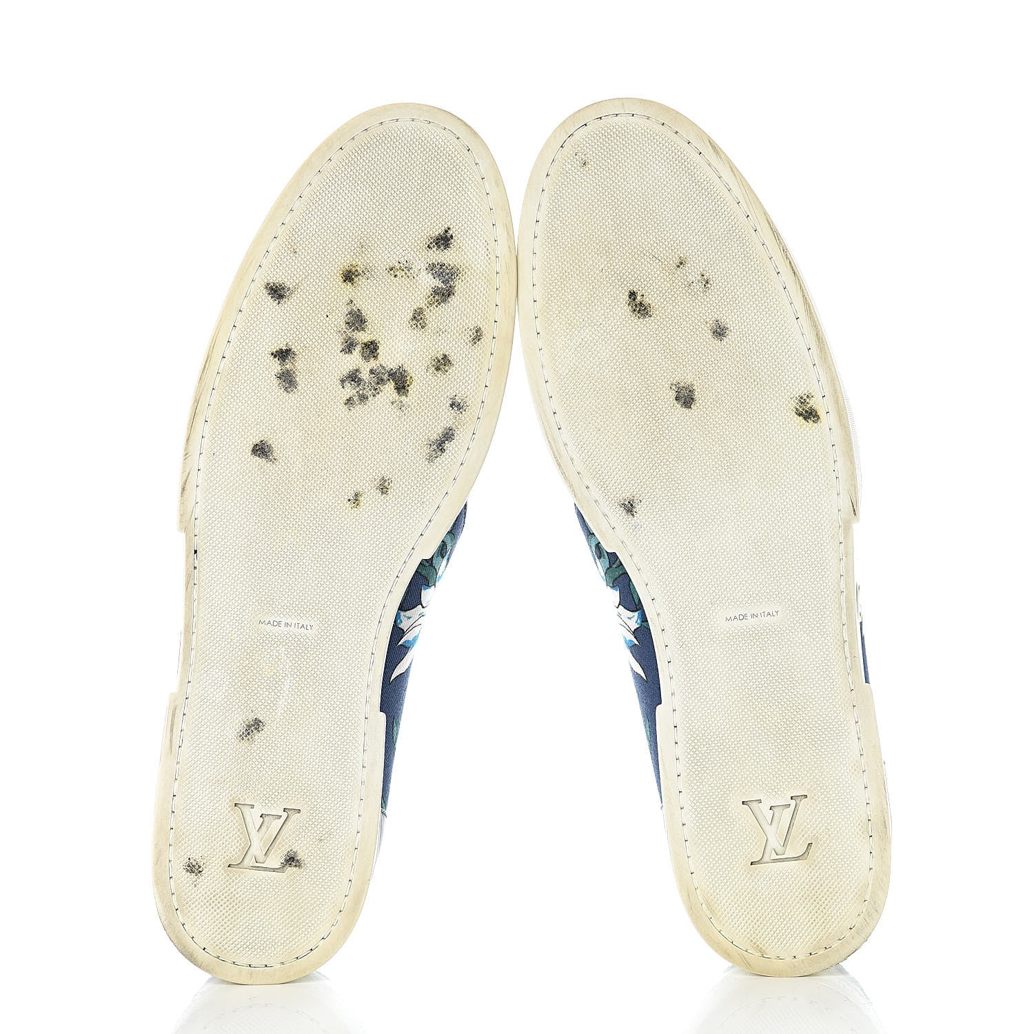Louis Vuitton Canvas Printed Match-Up Slip On Sneakers 12 Blue 7 of 12