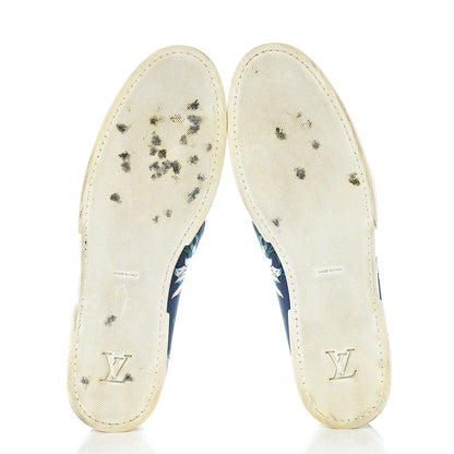 Louis Vuitton Canvas Printed Match-Up Slip On Sneakers 12 Blue 7 of 12