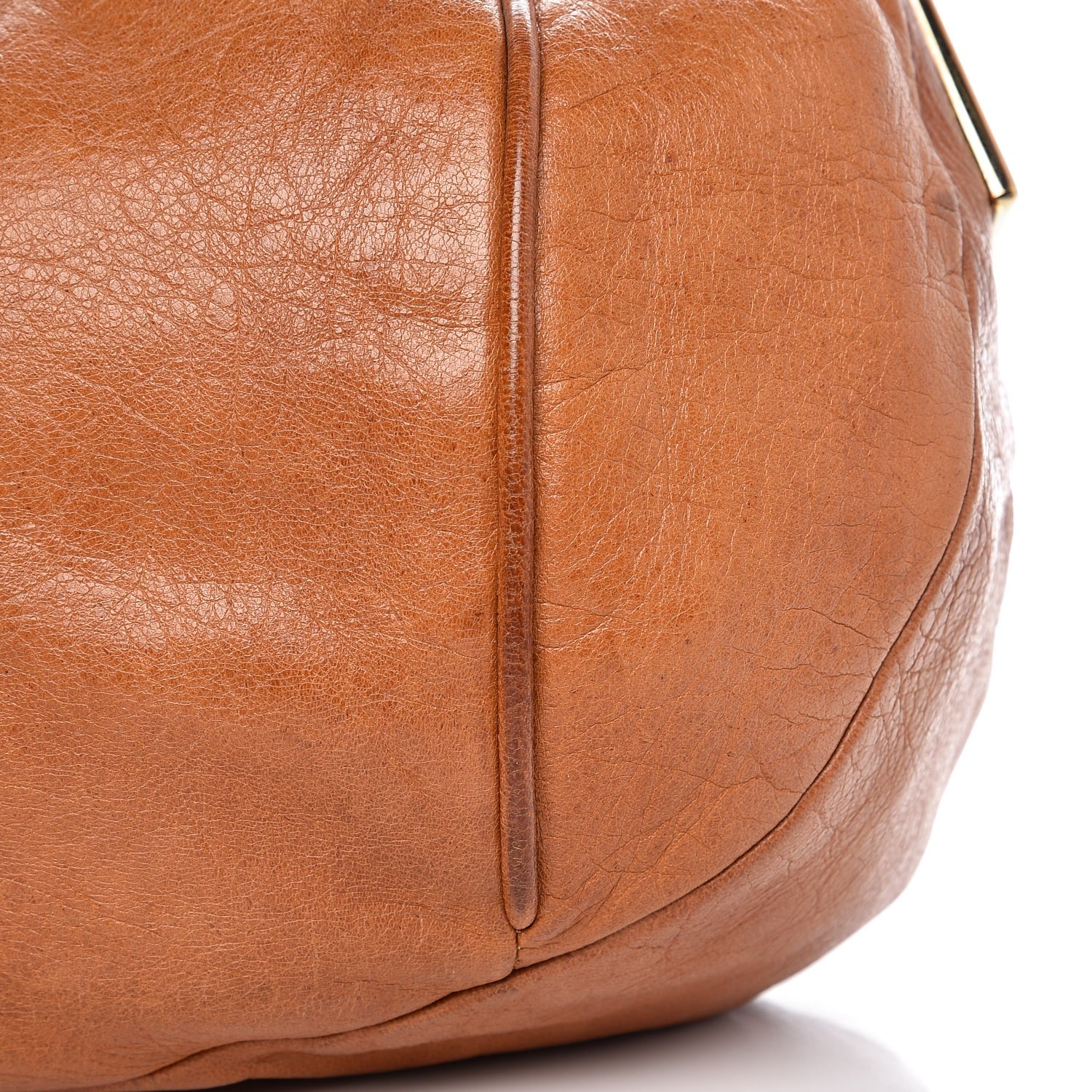 Chloe Crinkled Lambskin Ethel Satchel Tan 12 of 13