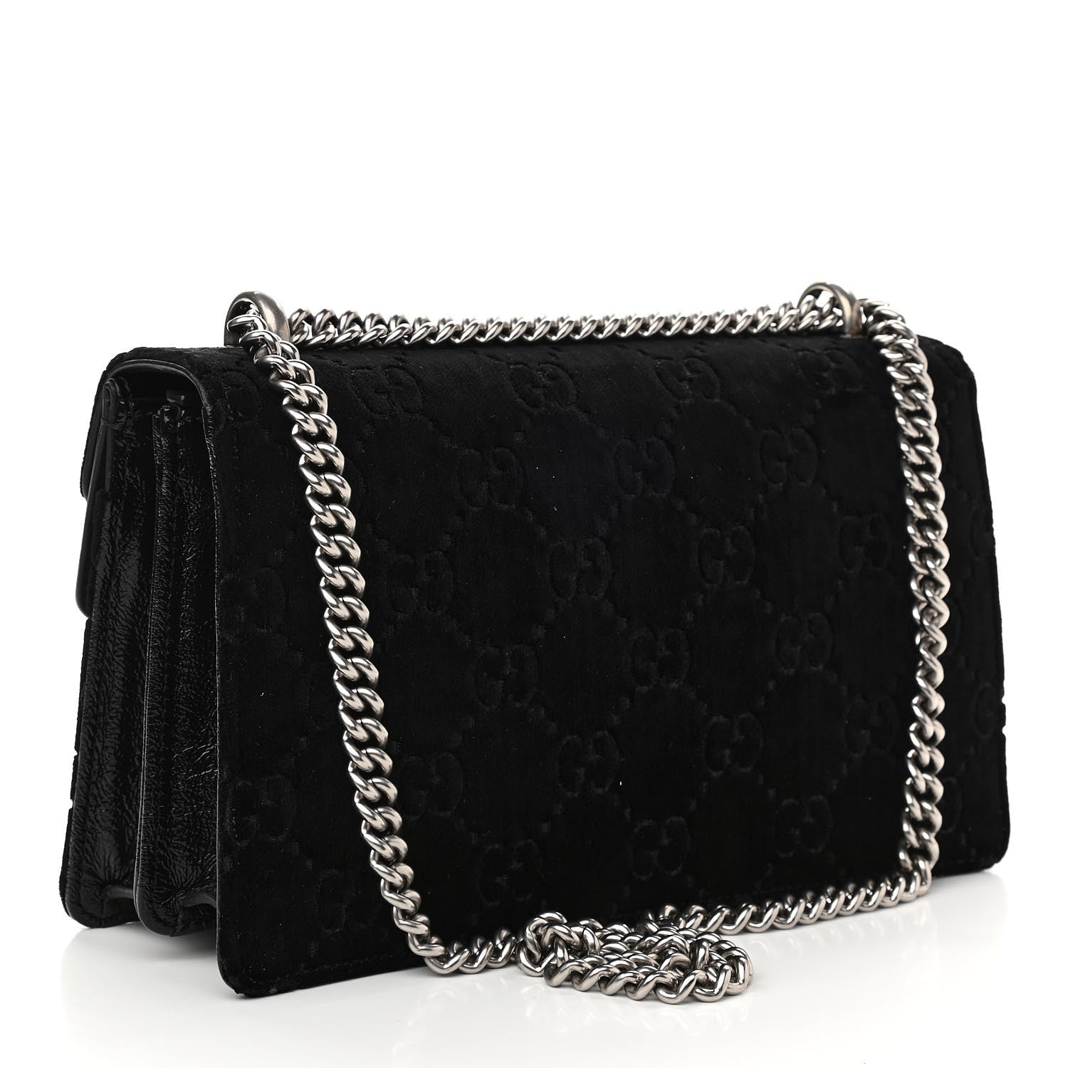 Gucci Velvet GG Monogram Small Dionysus Shoulder Bag Black 3 of 10