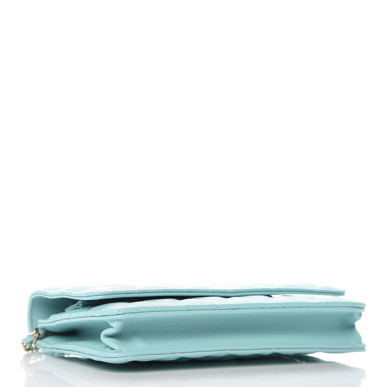 Chanel Caviar Quilted Wallet On Chain WOC Light Blue 4 of 9