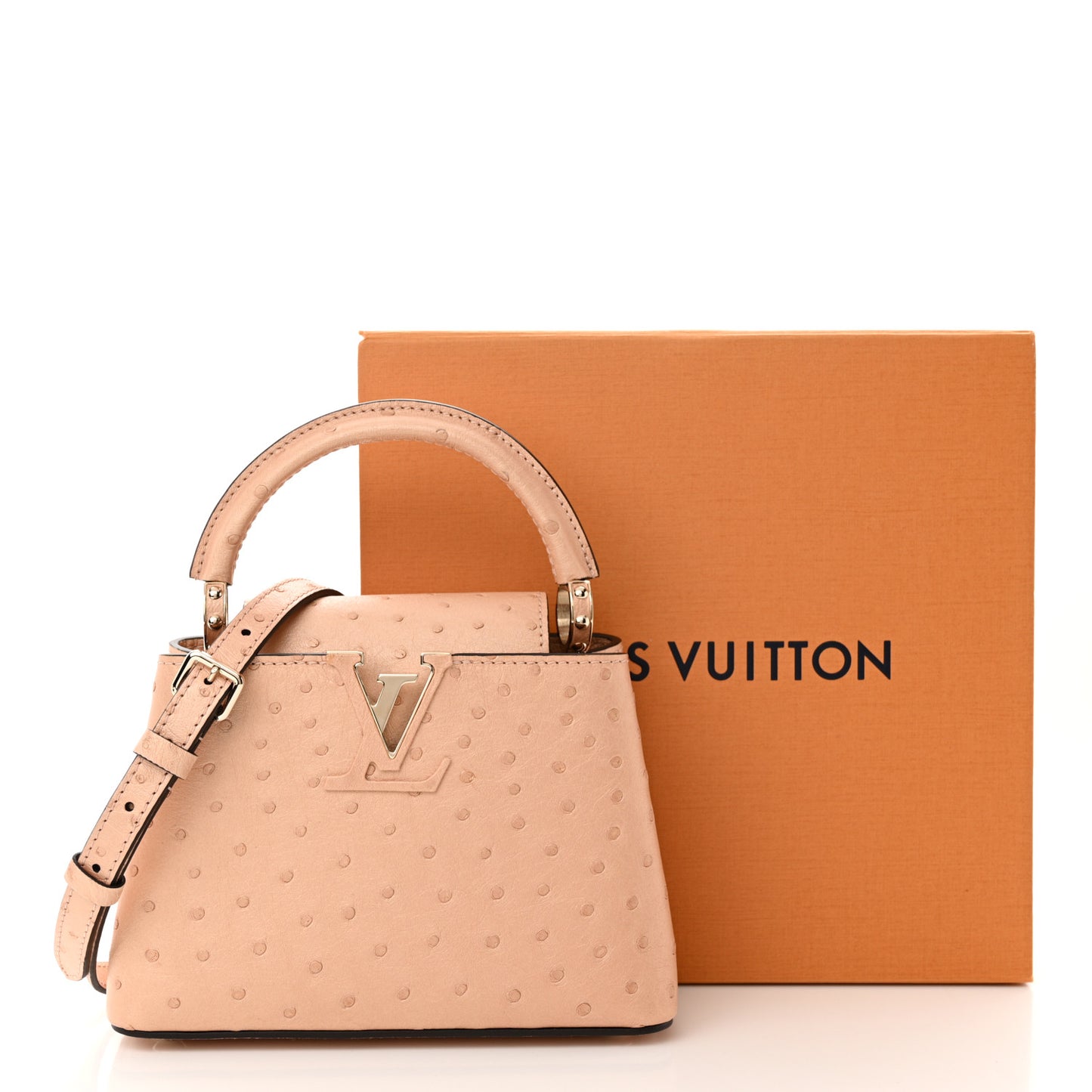 Ostrich Capucines Mini Rose Champagne